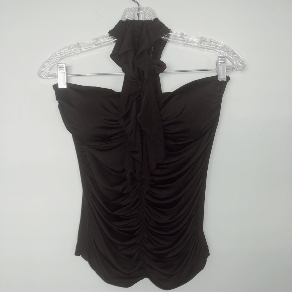 Mulata Black Ruffle Halter S - Picture 2 of 4